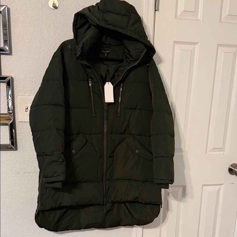 Universal Standard Dark Green Hooded Puffer Jacket